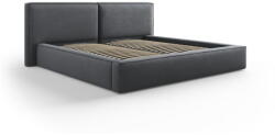 Cosmopolitan Design Sötétszürke kárpitozott franciaágy tárolóhellyel, ágyráccsal 180x200 cm Arendal - Cosmopolitan Design