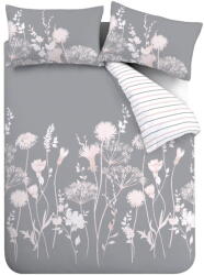 Catherine Lansfield Szürke kétszemélyes ágyneműhuzat 200x200 cm Meadowsweet Floral - Catherine Lansfield