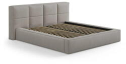 Micadoni Világosszürke kárpitozott ágyneműtartós franciaágy ágyráccsal 140x200 cm Simon Darren - Micadoni - bonami - 436 880 Ft