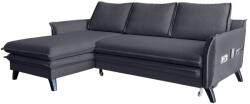 Miuform Charming Charlie antracit kinyitható sarokkanapé, bal oldali - Miuform