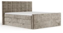 Maison de Reve Világosbarna ágyneműtartós boxspring ágy 160x200 cm Ava - Maison de Rêve
