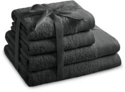 Restilo Sötétszürke frottír pamut törölköző és fürdőlepedő készlet 4 db-os Amari - Restilo