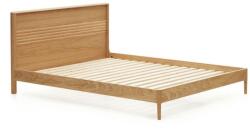 Kave Home Natúr színű tölgyfa franciaágy ágyráccsal 180x200 cm Lenon - Kave Home