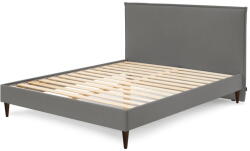 Bobochic Antracitszürke kárpitozott franciaágy ágyráccsal 160x200 cm Sary - Bobochic Paris