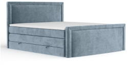 Maison de Reve Kék ágyneműtartós boxspring ágy 140x200 cm Lavenda - Maison de Rêve