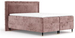 Maison de Reve Rózsaszín ágyneműtartós boxspring ágy 200x200 cm Voyage - Maison de Rêve