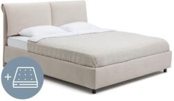 Bonami Bézs kárpitozott ágyneműtartós franciaágy matraccal, ágyráccsal 180x200 cm Myra Pillow - Bonami Selection