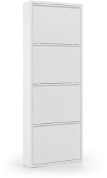 Kave Home Fehér fém billenő ajtós cipőtartó 50x136x15 cm Ode - Kave Home
