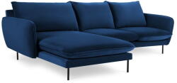 Cosmopolitan Design Kék bársony sarokkanapé (bal oldali) Vienna - Cosmopolitan Design