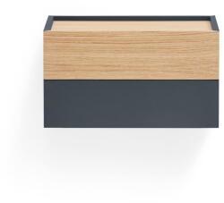 Teulat Antracitszürke-natúr színű éjjeliszekrény tölgyfa dekorral Otto - Teulat - bonami - 71 900 Ft