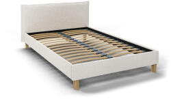 ROPEZ Krémszínű kárpitozott franciaágy ágyráccsal 140x200 cm Tina - Ropez