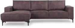 Scandic Sötétbarna bőrutánzat sarokkanapé (bal oldali) Copenhagen - Scandic