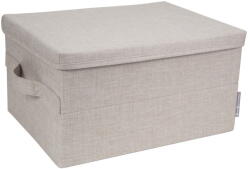 Bigso Bézs fedeles textil tárolódoboz 40x30x22 cm Soft Storage - Bigso