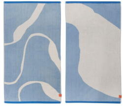 Mette Ditmer Fehér-kék bio pamut törölköző szett 2 db-os 50x90 cm Nova Arte - Mette Ditmer Denmark