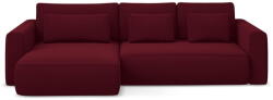 Makamii Borvörös bársony kinyitható-tárolóhelyes sarokkanapé (bal oldali-heverő résszel) Kapua - Makamii - bonami - 565 240 Ft