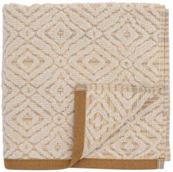 Bloomingville Mustársárga-krémszínű pamut törölköző 100x50 cm Malou - Bloomingville