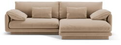 Micadoni Bézs bársony sarokkanapé (jobb oldali-heverő résszel) Torino - Micadoni - bonami - 730 990 Ft