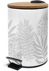 douceur d'intérieur Fehér fém pedálos szemetes 3 l Amber - douceur d'intérieur