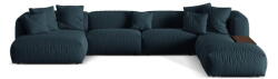 Micadoni Sötétkék moduláris sarokkanapé (jobb oldali-U alakú) Martina - Micadoni Home