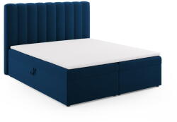 Milo Casa Sötétkék boxspring ágy tárolóhellyel 180x200 cm Gina - Milo Casa