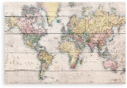 Really Nice Things Mapamundi borovi fenyő falitábla, 40 x 60 cm - Really Nice Things