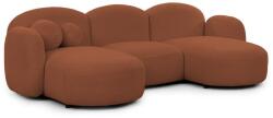 Ropez Terrakotta színű buklé sarokkanapé (U alakú) Orbit - Ropez