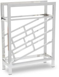 Premier Housewares Fényes ezüstszínű fém bortartó polcos állvány, palackok száma 12 Barolo - Premier Housewares