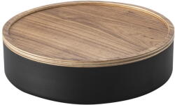 YAMAZAKI Fekete fedeles fém tárolódoboz ø 22x6 cm Rin - YAMAZAKI