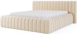 Eltap Bézs kárpitozott ágyneműtartós franciaágy ágyráccsal 140x200 cm Carilla - ELTAP