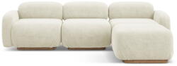 Makamii Krémszínű buklé moduláris sarokkanapé Ailani - Makamii