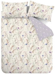 Catherine Lansfield Levendula színű-bézs kétszemélyes ágyneműhuzat 200x200 cm Grasmere - Catherine Lansfield