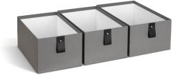 Bigso Szürke karton tárolódoboz szett 3 db-os 20, 5x29, 5x14, 5 cm Aston Paper Laminate - Bigso