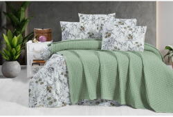 Mila Home Zöld pamut ágytakaró 220x240 cm Waffle - Mila Home