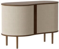 UMAGE Barna-bézs alacsony komód tölgyfa dekorral, tolóajtóval 100x67 cm Audacious - UMAGE