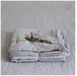 Linen Tales Világosszürke len lepedő 180x260 cm Light Grey - Linen Tales