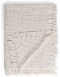 Ixia Krémszínű újrahasznosított pamut ágytakaró 260x280 cm Honeycomb - Ixia