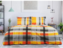 B. E. S Narancssárga egyszemélyes krepp ágyneműhuzat 140x200 cm Orabge Kube - B. E. S