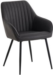 Unique Furniture Sötétszürke kárpitozott karfás étkezőfotel szett 2 db-os Nolan Stripe - Unique Furniture