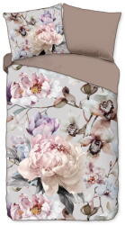 Descanso Szürke-barna egyszemélyes-hosszabbított pamut-szatén ágyneműhuzat 140x220 cm Colinda - Descanso