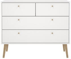 Tvilum Fehér alacsony komód 99x82 cm Bodo - Tvilum