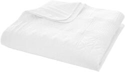 Catherine Lansfield Fehér steppelt ágytakaró 220x230 cm Folkstone Geo - Catherine Lansfield