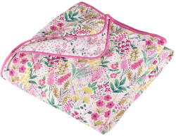 Catherine Lansfield Rózsaszín steppelt ágytakaró 220x230 cm Tilly Floral - Catherine Lansfield