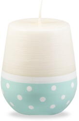 Unipar Sweetness fehér-türkiz gyertya, égési idő 32 óra - Unipar