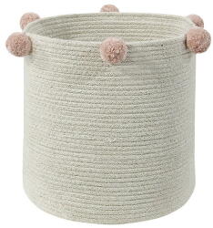 Lorena Canals Krémszínű textil játéktároló kosár ø 30x30 cm Bubbly - Lorena Canals