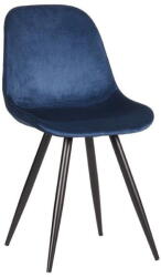 LABEL51 Sötétkék bársony étkezőszék szett 2 db-os Capri - LABEL51