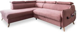 Miuform Világos rózsaszín bársony kinyitható sarokkanapé (bal oldali) Sweet Harmony - Miuform - bonami - 543 915 Ft
