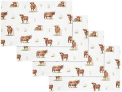 Catherine Lansfield Pamut tányéralátét szett 4 db-os 30x46 cm Angus Highland Cow - Catherine Lansfield