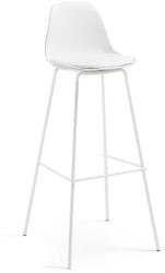 Kave Home Fehér bőrutánzat bárszék (ülésmagasság 75 cm) Brighter - Kave Home