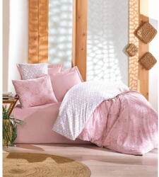 Mila Home Luxury Fehér-rózsaszín egyszemélyes renforcé pamut ágyneműhuzat 140x200 cm Soft Geometry - Mila Home Luxury