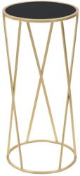 Mauro Ferretti Glam Simple fekete-aranyszínű tárolóasztal, magasság 75 cm - Mauro Ferretti